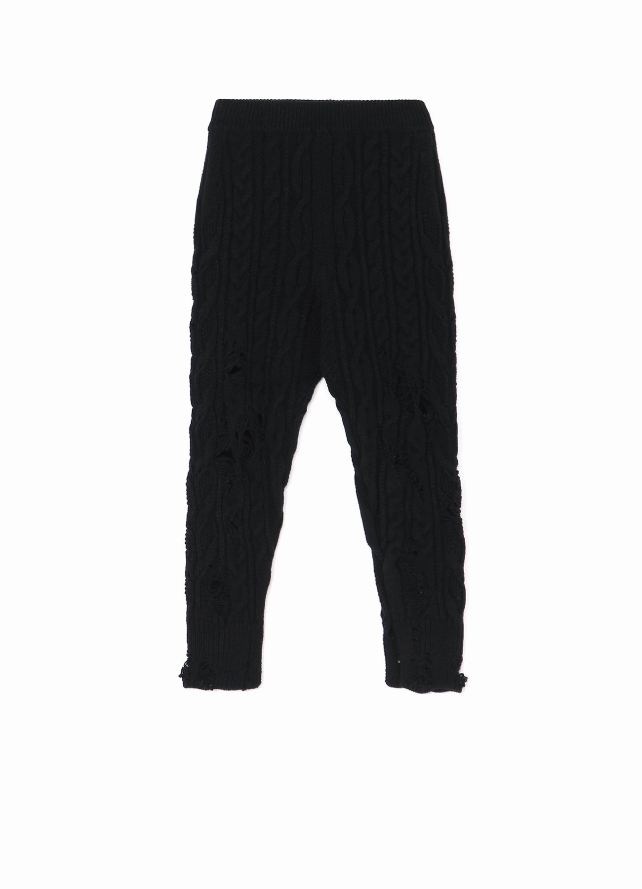 Comfy Style ACRYLIC WOOL RIPPED ARAN KNIT RIB PANTS