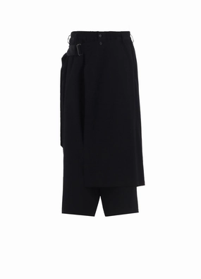 WASHER WOOL GABARDINE WRAP PANTS Core Style Stretch Fabric