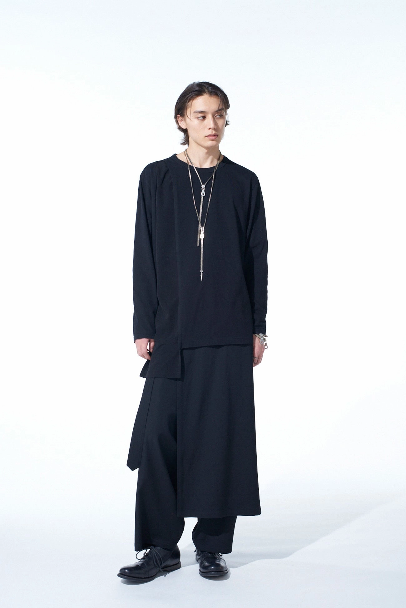 WASHER WOOL GABARDINE WRAP PANTS Move Friendly