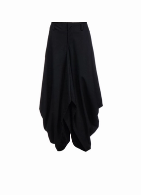 WOOL GABARDINE BOX PANTS Seamless construction Commuter Ready