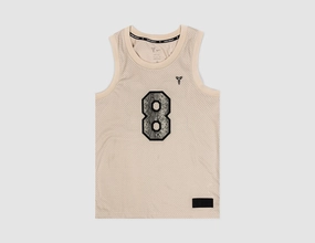 Nike Kobe Basketball Jersey Sanddrift / White Trendy Casual Wear
