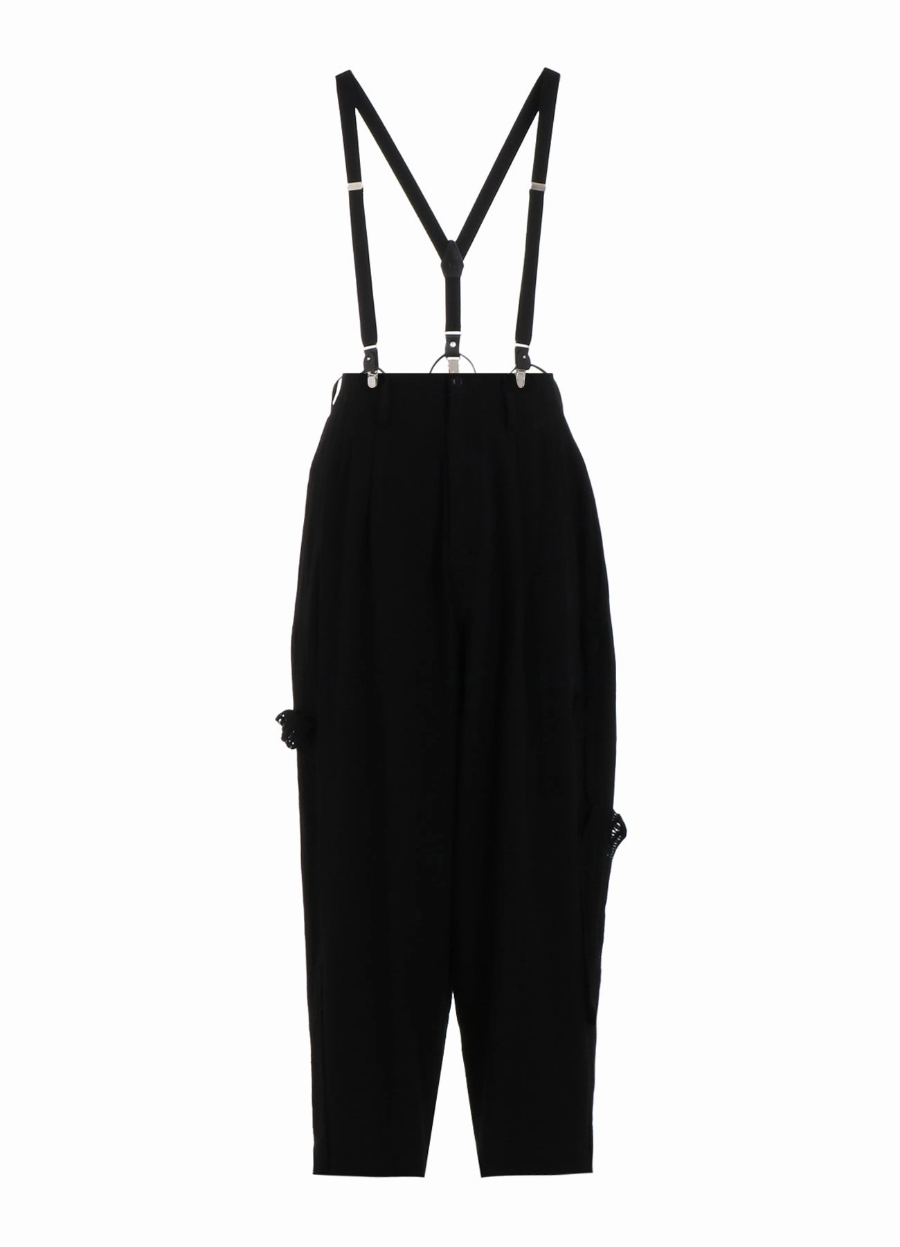 COTTON FLAX VIYELLA CROCHET SUSPENDER PANTS Reinforced Seams Quick-Dry Fabric