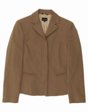 TRUSSARDI JEANS Womens Blazer Jacket IT 42 Medium Brown Modern Elegance