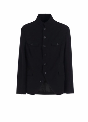 Multi Seasonal Custom - made WOOL GABARDINE MEN STAND COLLAR JACKET