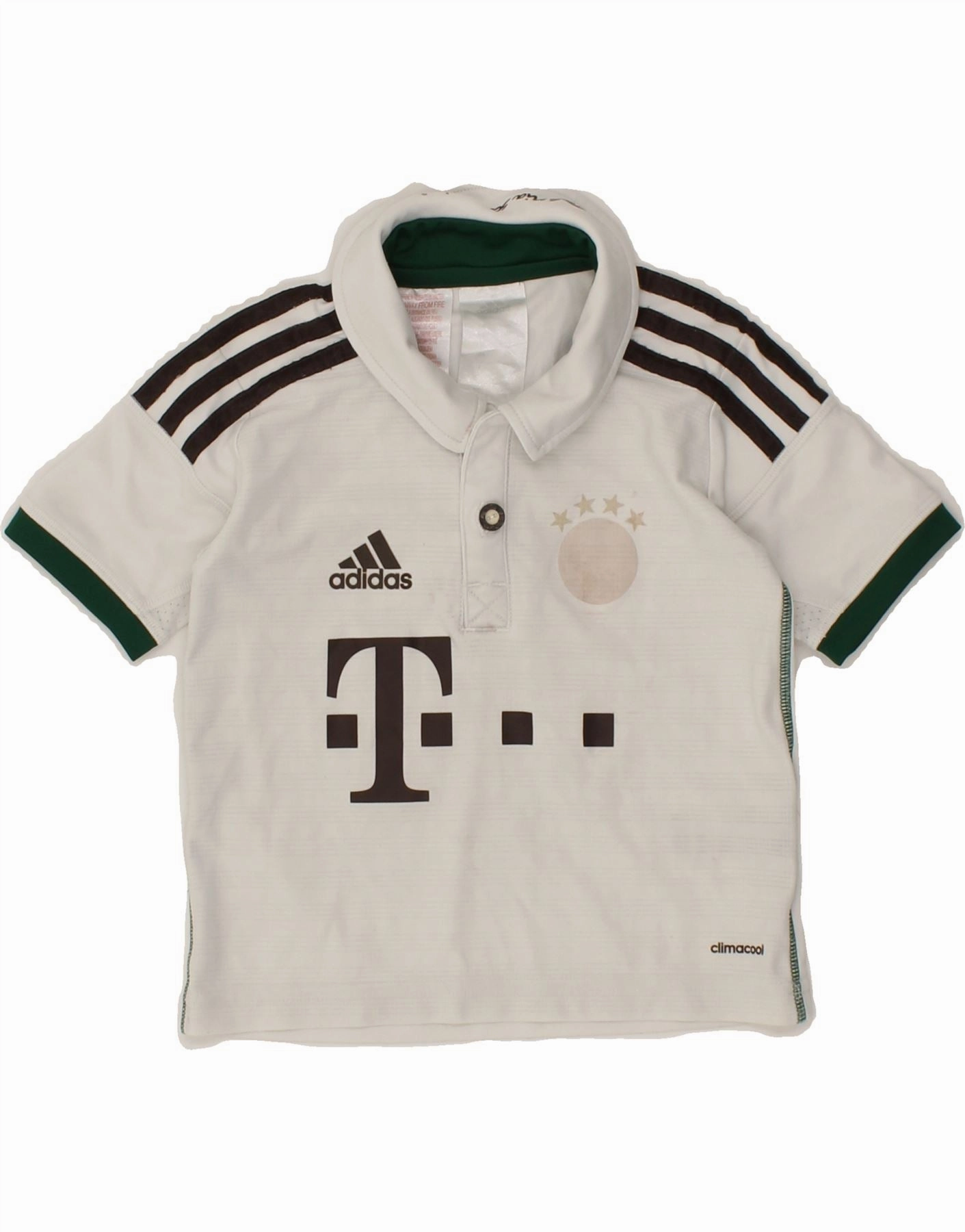 Summer Camp Breathable Cotton ADIDAS Baby Boys FC Bayern Munchen Graphic Polo Shirt 18-24 Months White