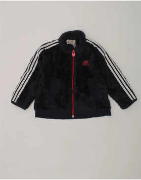 Cravat ADIDAS Baby Boys Graphic Fleece Jacket 9-12 Months Navy Blue Polyester
