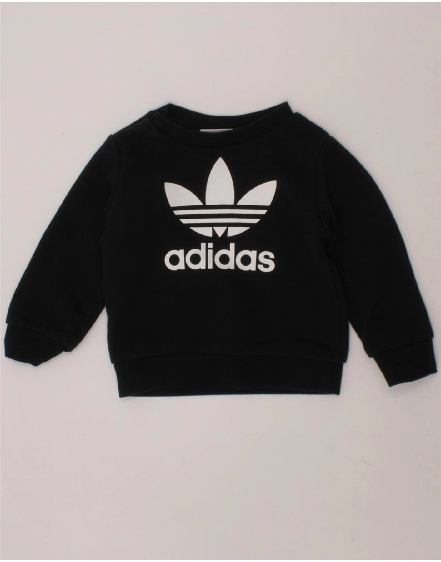 Go-To Look ADIDAS Baby Boys Graphic Sweatshirt Jumper 3-6 Months Black Cotton
