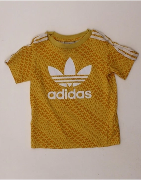 Cocktail Event ADIDAS Baby Boys Graphic T-Shirt Top 18-24 Months Yellow Cotton
