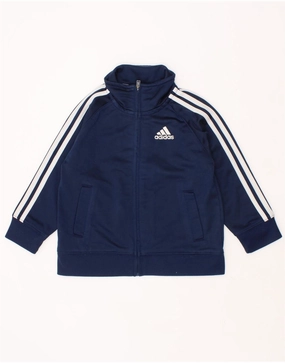ADIDAS Baby Boys Graphic Tracksuit Top Jacket 12-18 Months Navy Blue gear up