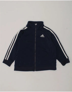 ADIDAS Baby Boys Graphic Tracksuit Top Jacket 18-24 Months Navy Blue Winter Look