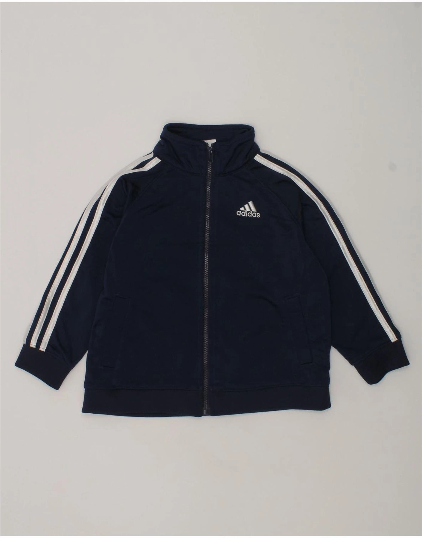 ADIDAS Baby Boys Graphic Tracksuit Top Jacket 18-24 Months Navy Blue Winter Look