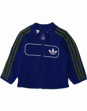 concert - goers Attitude ADIDAS Baby Boys Graphic Tracksuit Top Jacket 3-6 Months Blue Cotton