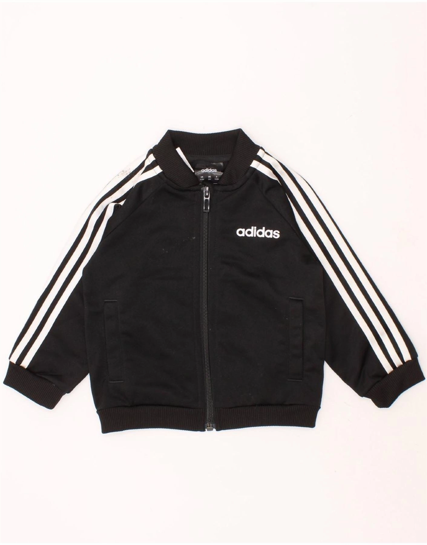 Workplace Use Describe ADIDAS Baby Boys Graphic Tracksuit Top Jacket 9-12 Months Black Polyester