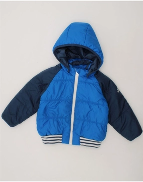 Thermal Comfort backpack ADIDAS Baby Boys Hooded Padded Jacket 18-24 Months Blue Colourblock