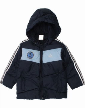 Commuter Choice ADIDAS Baby Boys Hooded Padded Jacket 18-24 Months Navy Blue Polyester