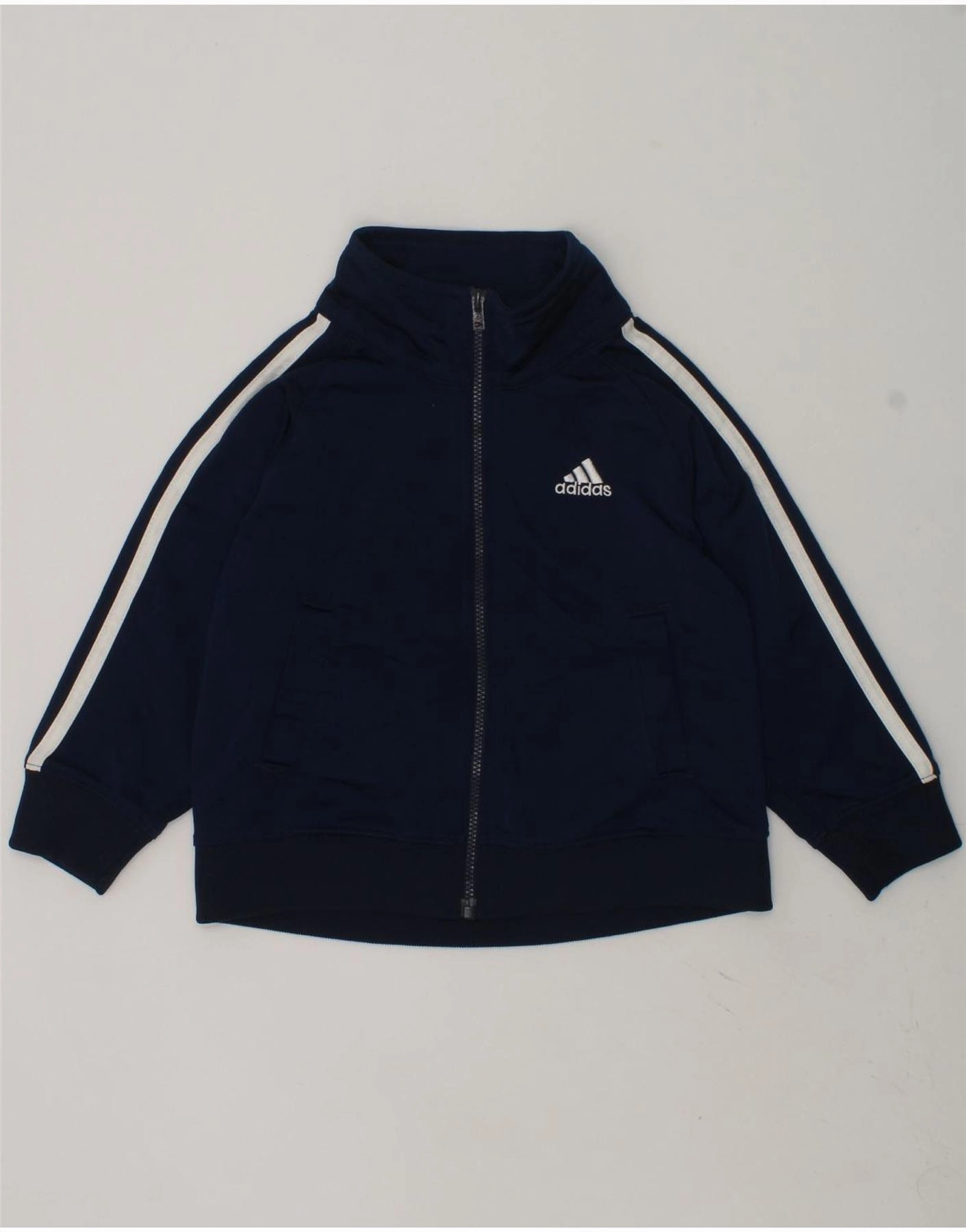 Flexible Layer Sport Edge ADIDAS Baby Boys Tracksuit Top Jacket 18-24 Months Navy Blue Polyester