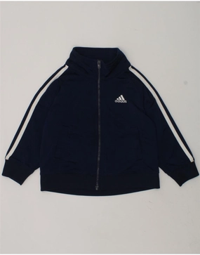 Flexible Layer Sport Edge ADIDAS Baby Boys Tracksuit Top Jacket 18-24 Months Navy Blue Polyester