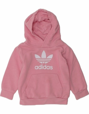 Morning Chill FrictionReduced Sleeve Construction ADIDAS Baby Girls Graphic Hoodie Jumper 9-12 Months Pink Cotton