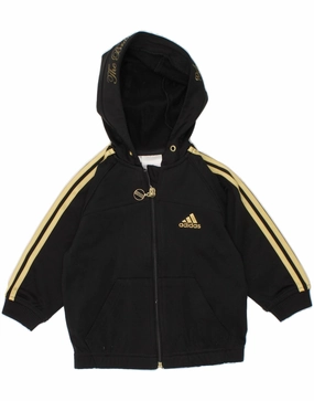 Sweater Care Guide ADIDAS Baby Girls Graphic Zip Hoodie Sweater 9-12 Months Black Polyester