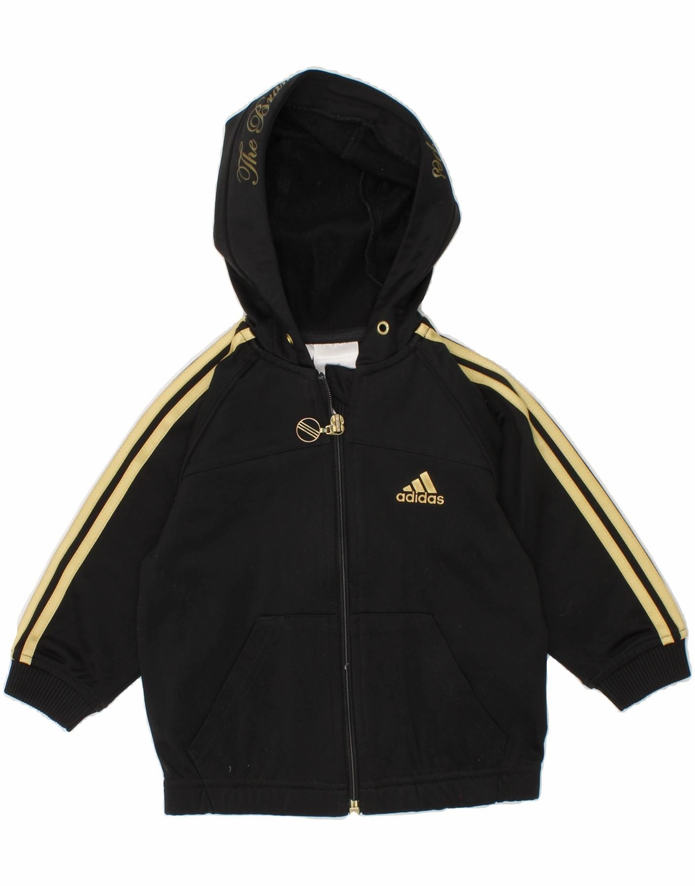 Sweater Care Guide ADIDAS Baby Girls Graphic Zip Hoodie Sweater 9-12 Months Black Polyester