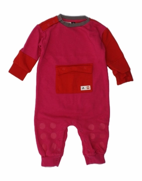 Travel Sport ADIDAS Baby Girls Jumpsuit 9-12 Months Red Colourblock Cotton