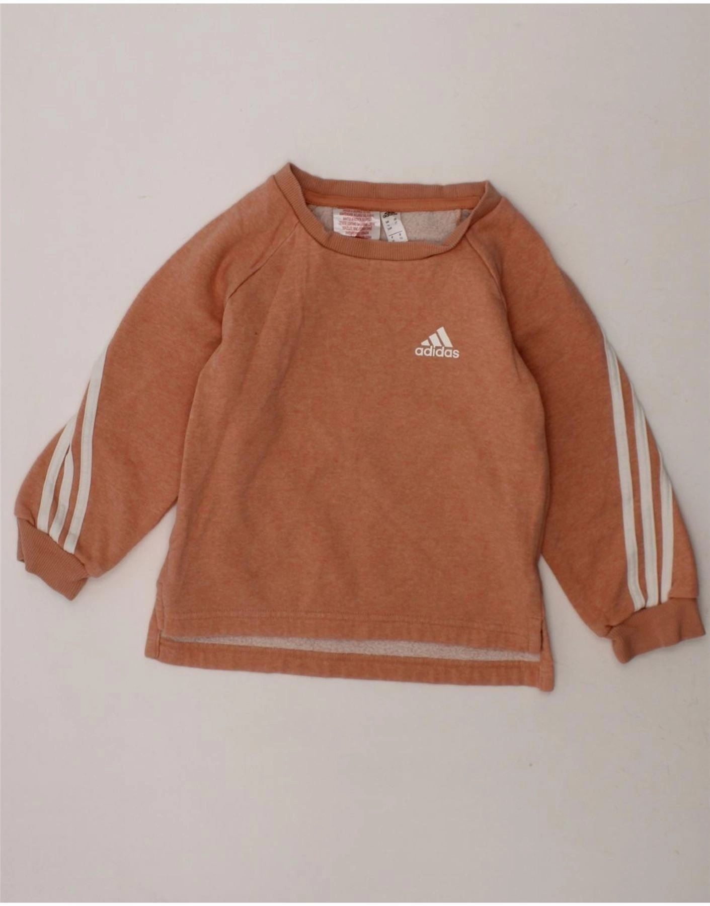 ADIDAS Baby Girls Sweatshirt Jumper 18-24 Months Brown Cotton Heat Retention Lining Modern Comfort