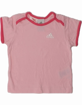 Spring Break Pocket Detailing ADIDAS Baby Girls T-Shirt Top 6-9 Months Pink Cotton