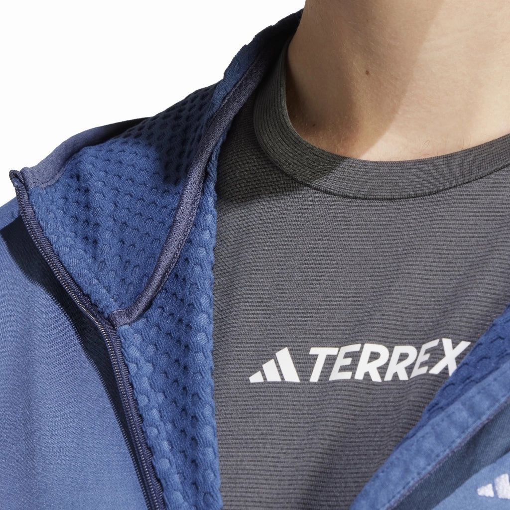 adidas Terrex Xperior Light Fleece Hooded Jacket Men Active Support Low Maintenance