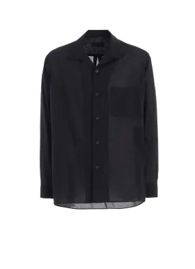 Odorless Binding Tape COTTON SILK LOAN LOOSE-FIT OPEN COLLAR SHIRT