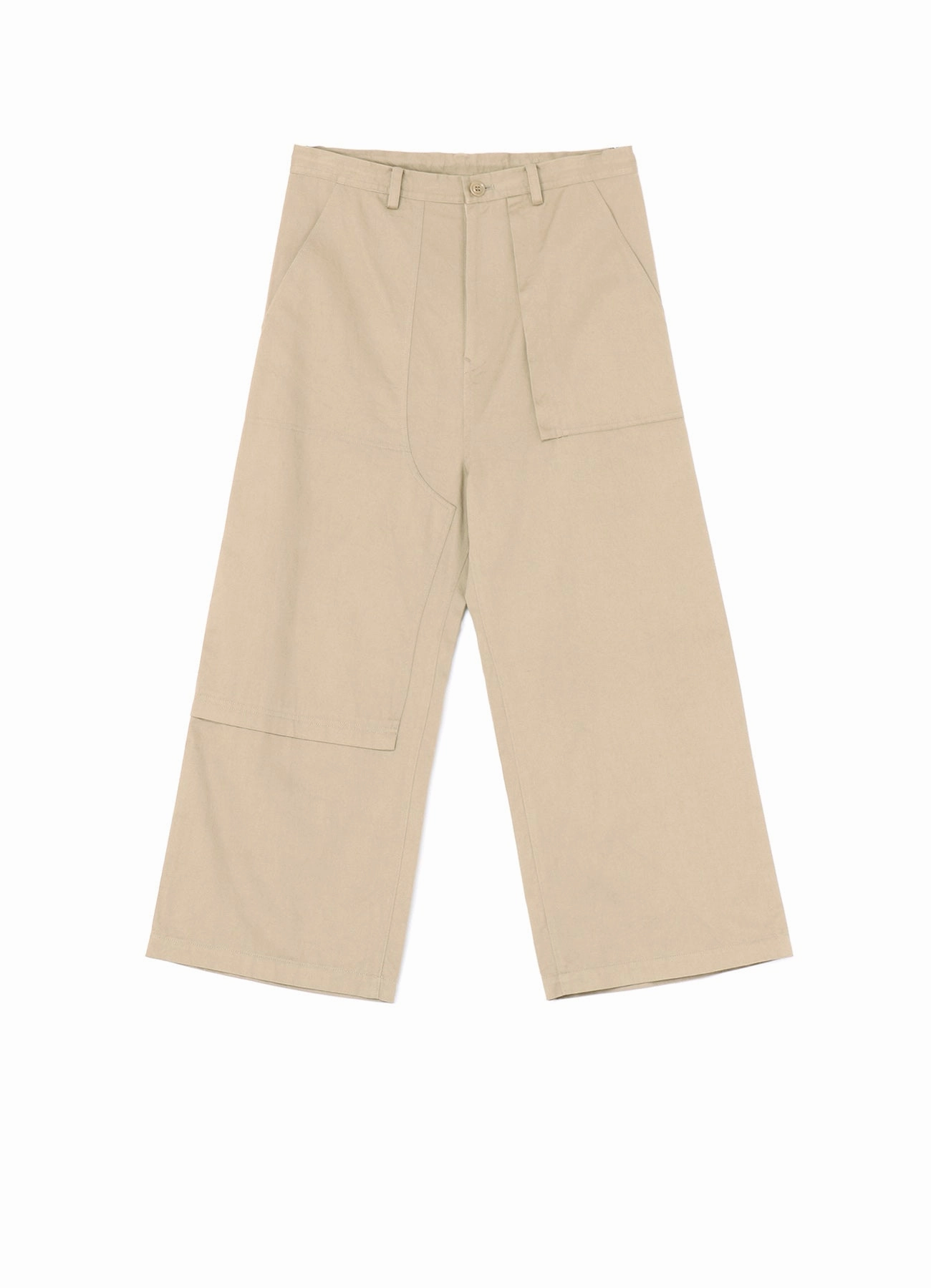 HighRiseWaistband Easy Flex Design [Y's BORN PRODUCT] COTTON TWILL LONG STRAIGHT PANTS