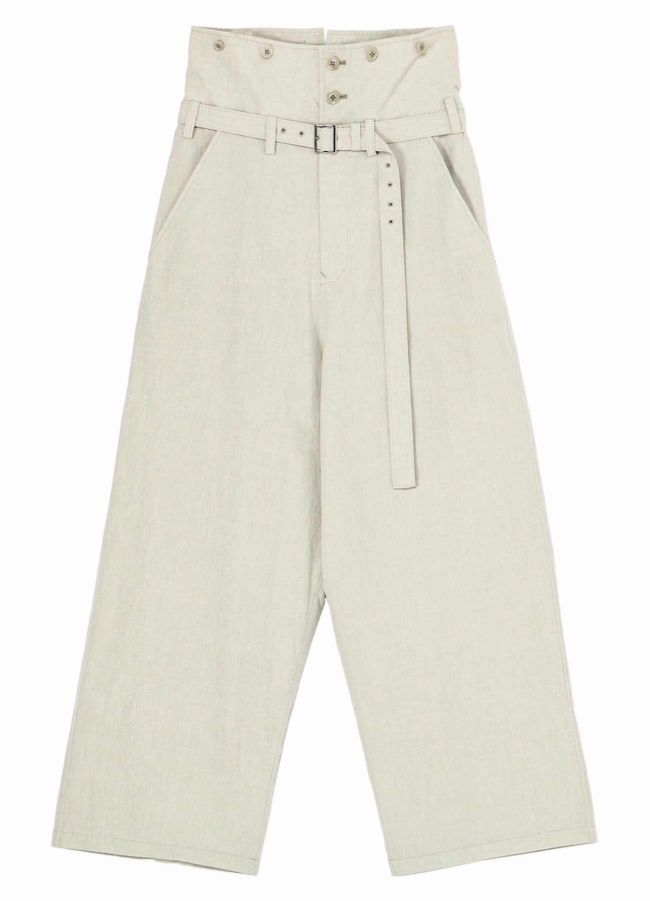 COTTON CHAMBRAY HIGH WAIST PANTS Freedom Motion Core Flex