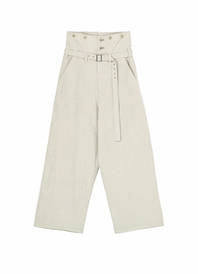 COTTON CHAMBRAY HIGH WAIST PANTS Heat Friendly Core Fit