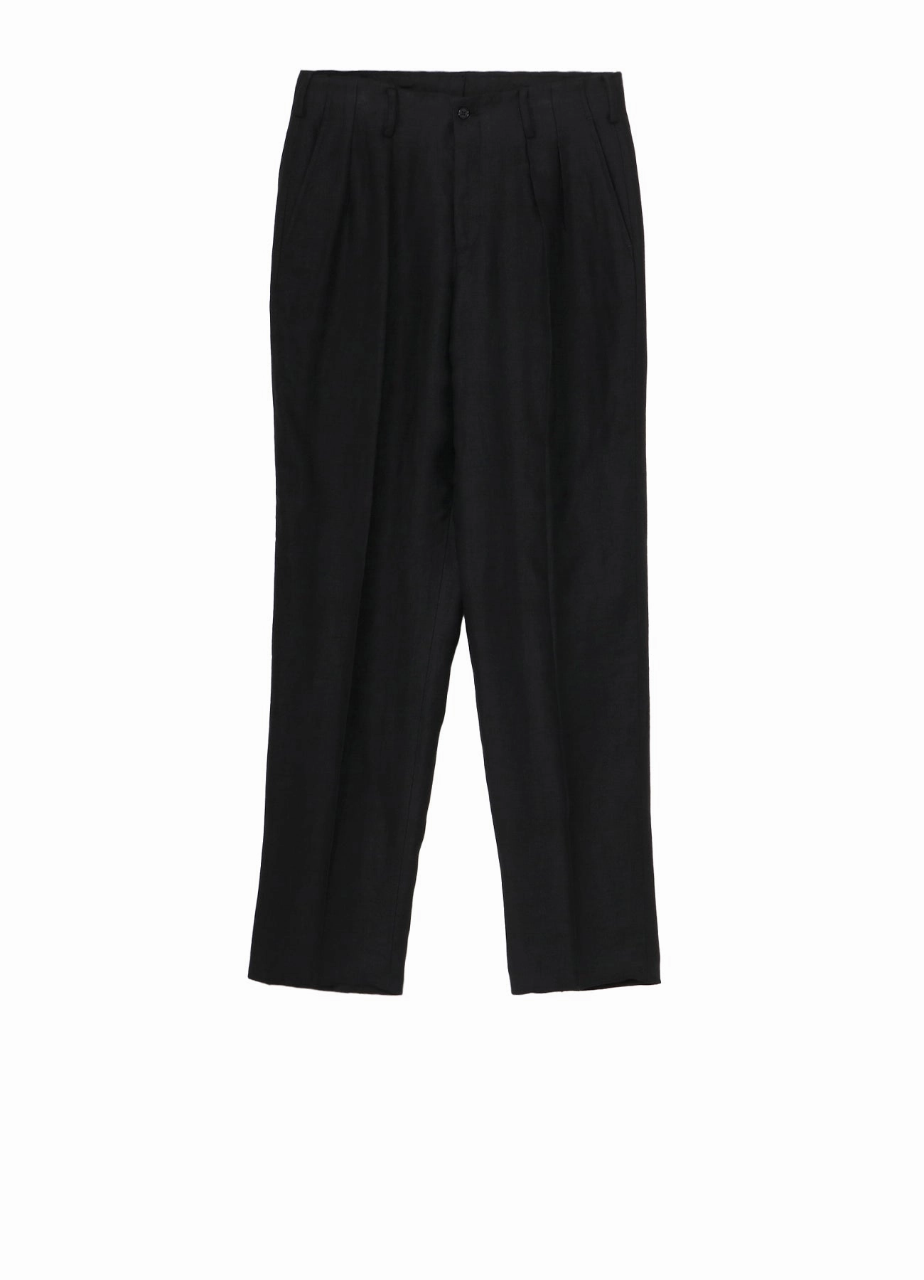 LINEN TWILL PANTS WITH 2-TUCKS Office Appropriate Body Sculpting