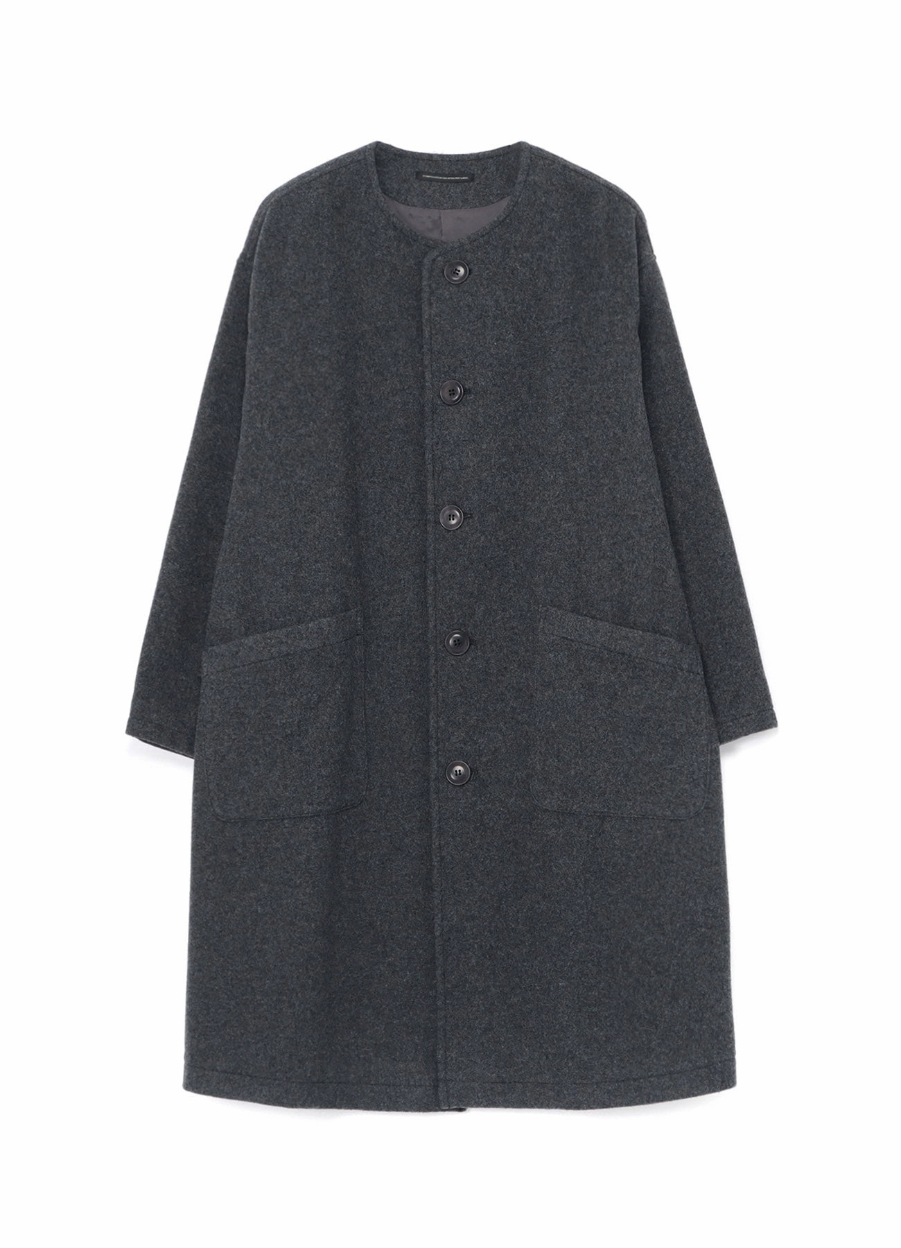 Minimalist Style AIRY MOSSER COLLARLESS COAT