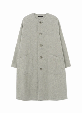 AIRY MOSSER COLLARLESS COAT Roll up sleeves Crisp Weather Fit