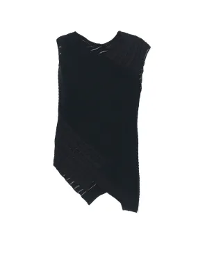 Brushed Inner Layer Jacquard Weave BROAD STITCH PLATING DIAGONAL ASYMMETRIC PULLOVER