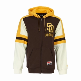 Padres Colorblock FZ Hoody - Mens Removable Hood Kangaroo Pocket Style