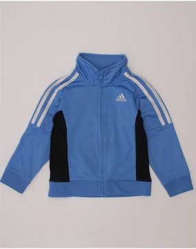 nylon Work Layer ADIDAS Baby Boys Tracksuit Top Jacket 18-24 Months Blue Colourblock
