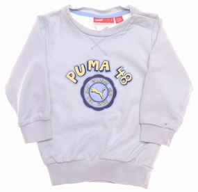 Dimensional Jacquard Weave On-The-Go PUMA Boys Sweatshirt Jumper 3-6 Months Blue Cotton