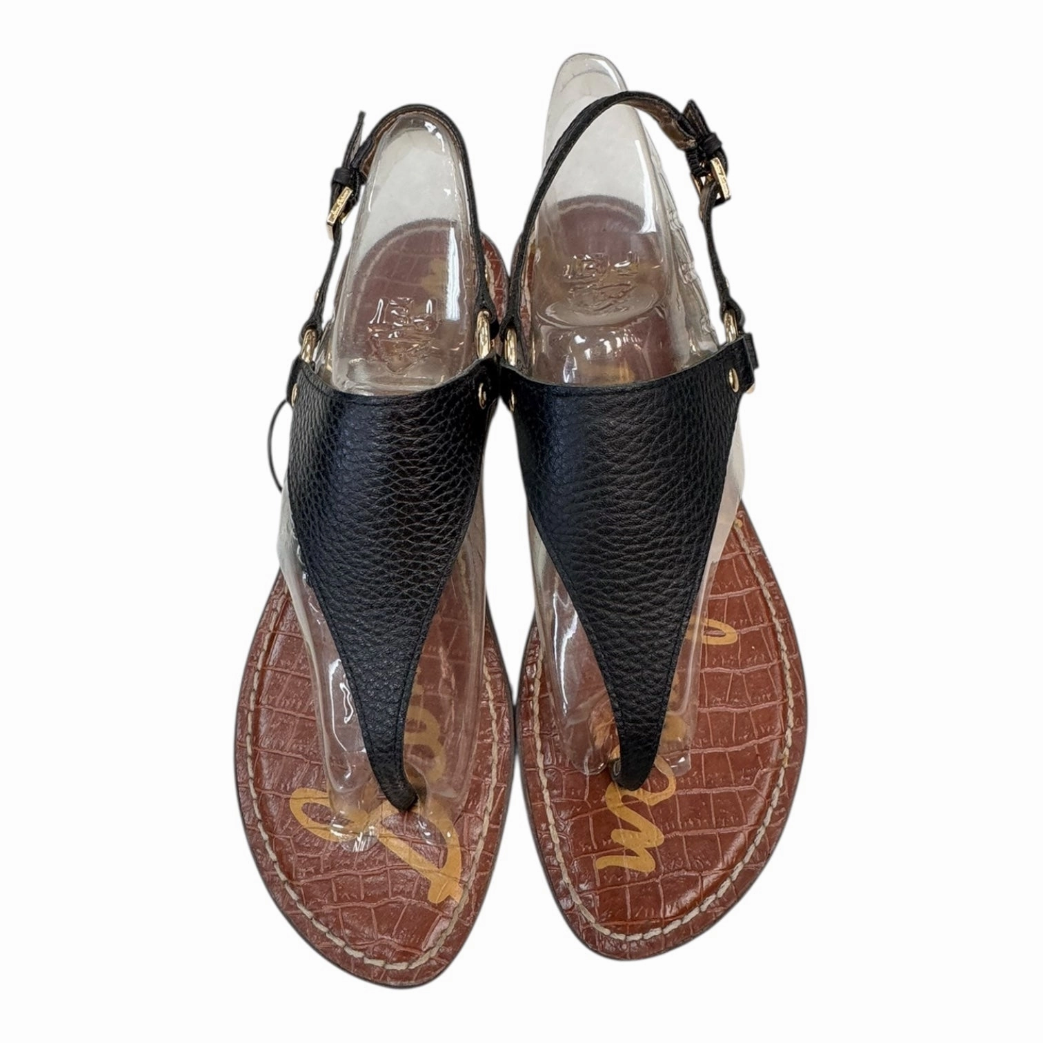 Sandals Flats By Sam Edelman In Black, Size:8.5 Standing Comfort Chic Motion