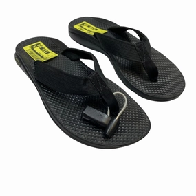 Sandals Flip Flops By Chicos In Black, Size:6 Stylish casual sandals Sandal Storage