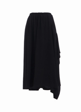 CREPE de CHINE SIDE CLOTH ELASTIC PANTS SecureZipperClosures Comfy Ease