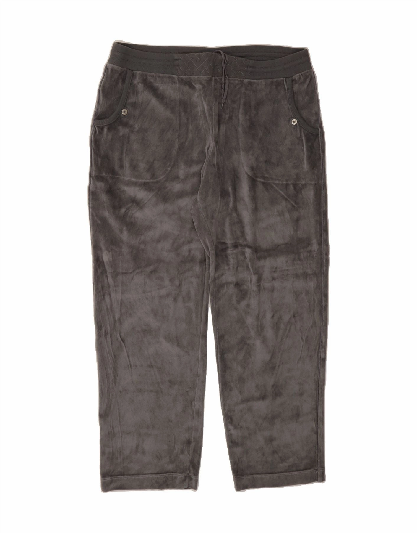 Elegant Tailoring CHAMPION Womens Suits Velour Tracksuit Trousers UK 18 XL Grey Cotton