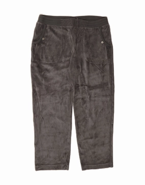 Elegant Tailoring CHAMPION Womens Suits Velour Tracksuit Trousers UK 18 XL Grey Cotton