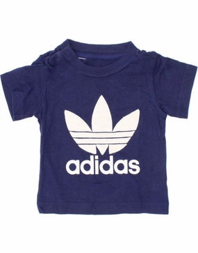 Conference Appropriate Festival Fashion ADIDAS Baby Boys Graphic T-Shirt Top 6-9 Months Navy Blue