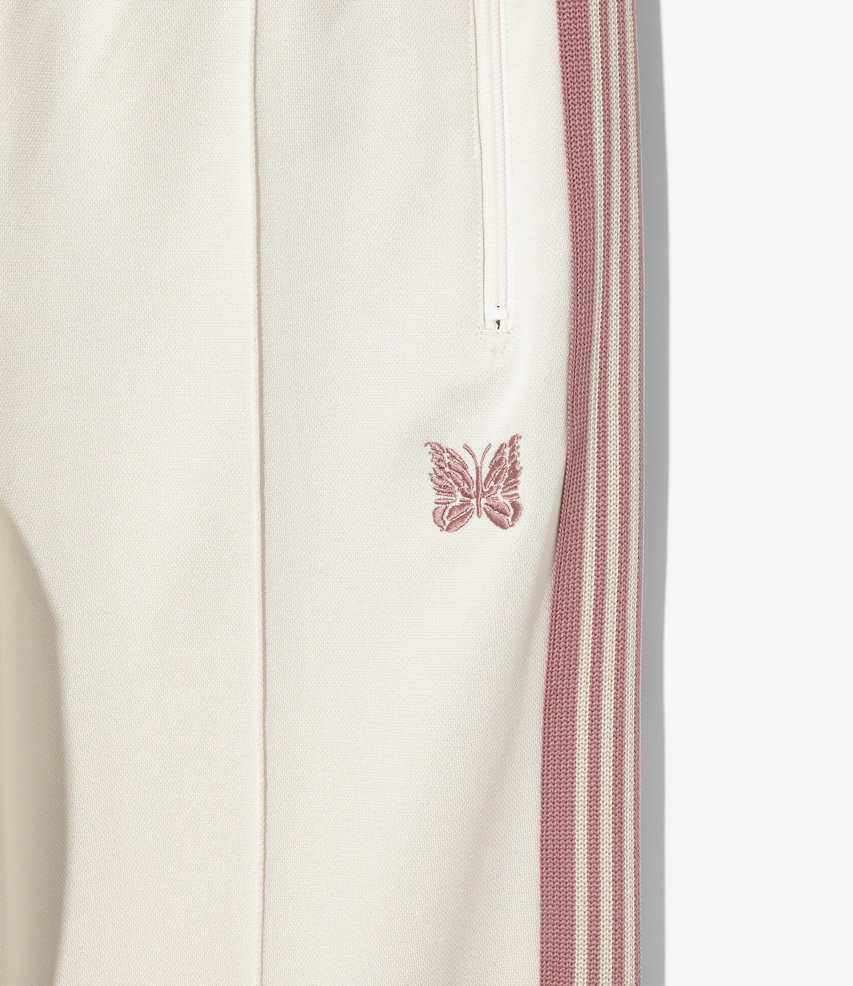 Boot-Cut Track Pant ?C Ivory Smooth Polyester Comfort Cushioning