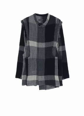 Help Functional Wear LAYERED PLAID PATTERN JACKET