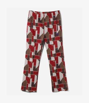 Reinforced Stress Points Track Pant - Red Patchwork Jacquard