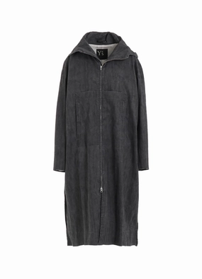 RAMIE/NYLON PIGMENT COATING BIG ANORAK COAT Odor Resistant Tech