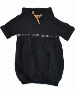 Fresh Look ALVIERO MARTINI Baby Girls Jumper Dress 9-12 Months Black Cotton